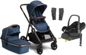 Beemoo Pro Multi Duovogn inkl. Maxi-Cosi CabrioFix i-Size Autostol Baby & Base, Blue/Andonized
