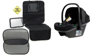 Beemoo Route i-Size Autostol Baby Inkl. Tilbehør, Black Stone