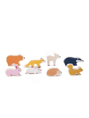 Bigjigs Wooden Play Figures Forest Animals 8dlg.