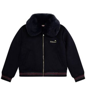 Billieblush Jakke - Uld - Navy m. Pailletter