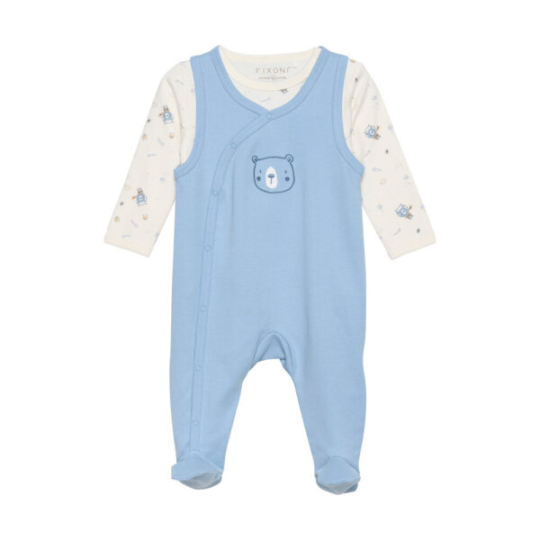 Body langærmet m.romper - Ashley Blue - 50