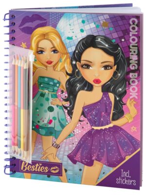 Colouring book A4 30 sheets+5 double-ended pencils - Børnebog - spiral binding