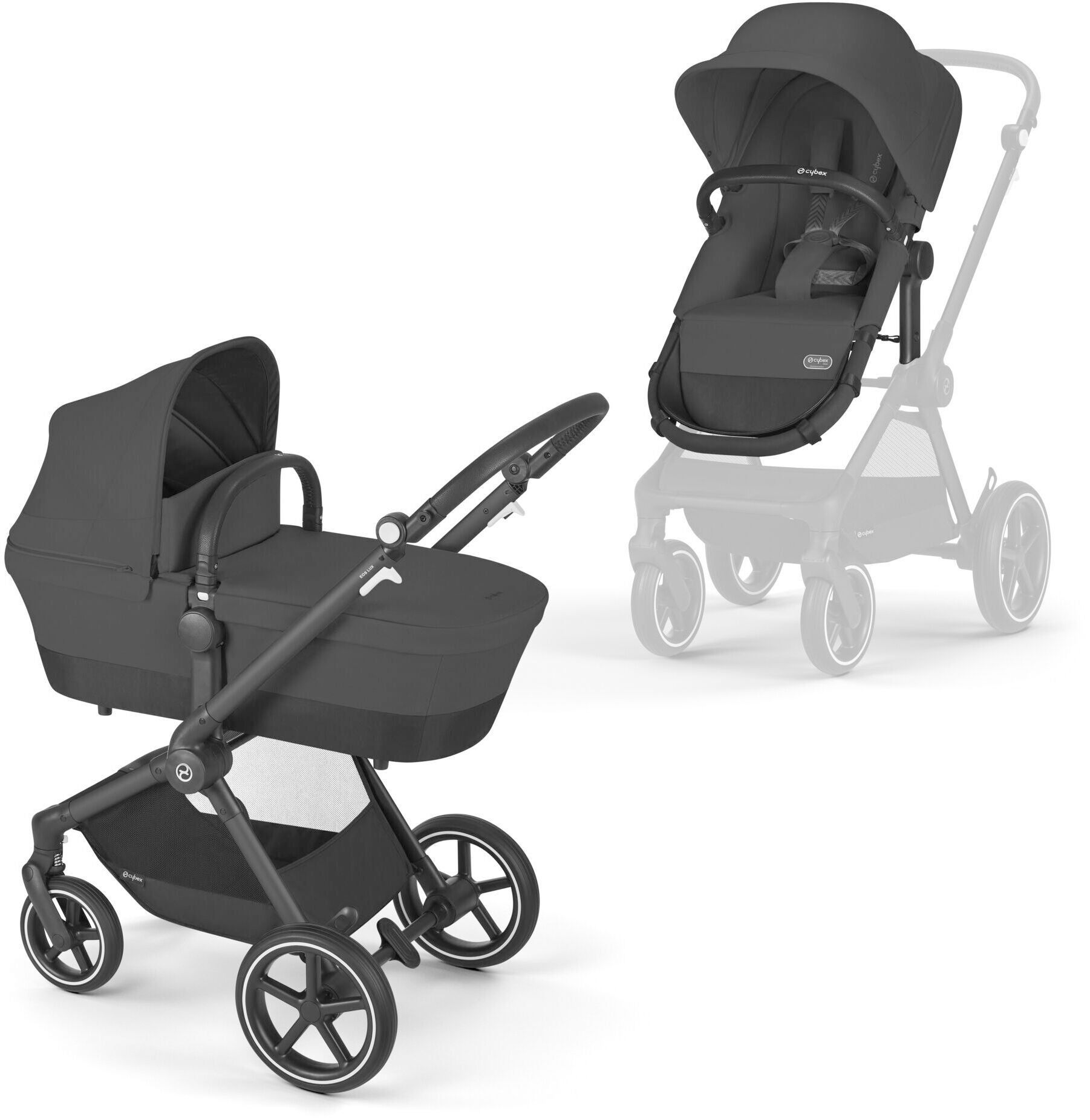 Cybex EOS Lux Duovogn, Black/Moon Black Cybex EOS Lux Duovogn, Black/Moon Black