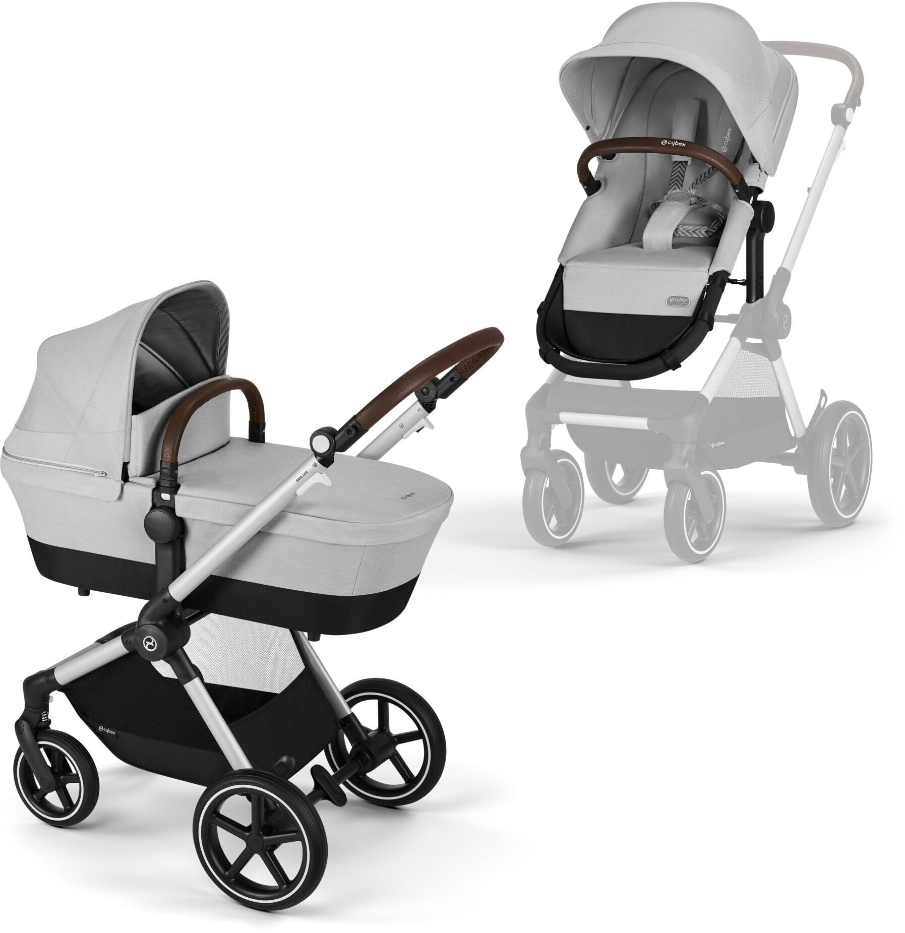 Cybex EOS Lux Duovogn, Silver/Lava Grey Cybex EOS Lux Duovogn, Silver/Lava Grey