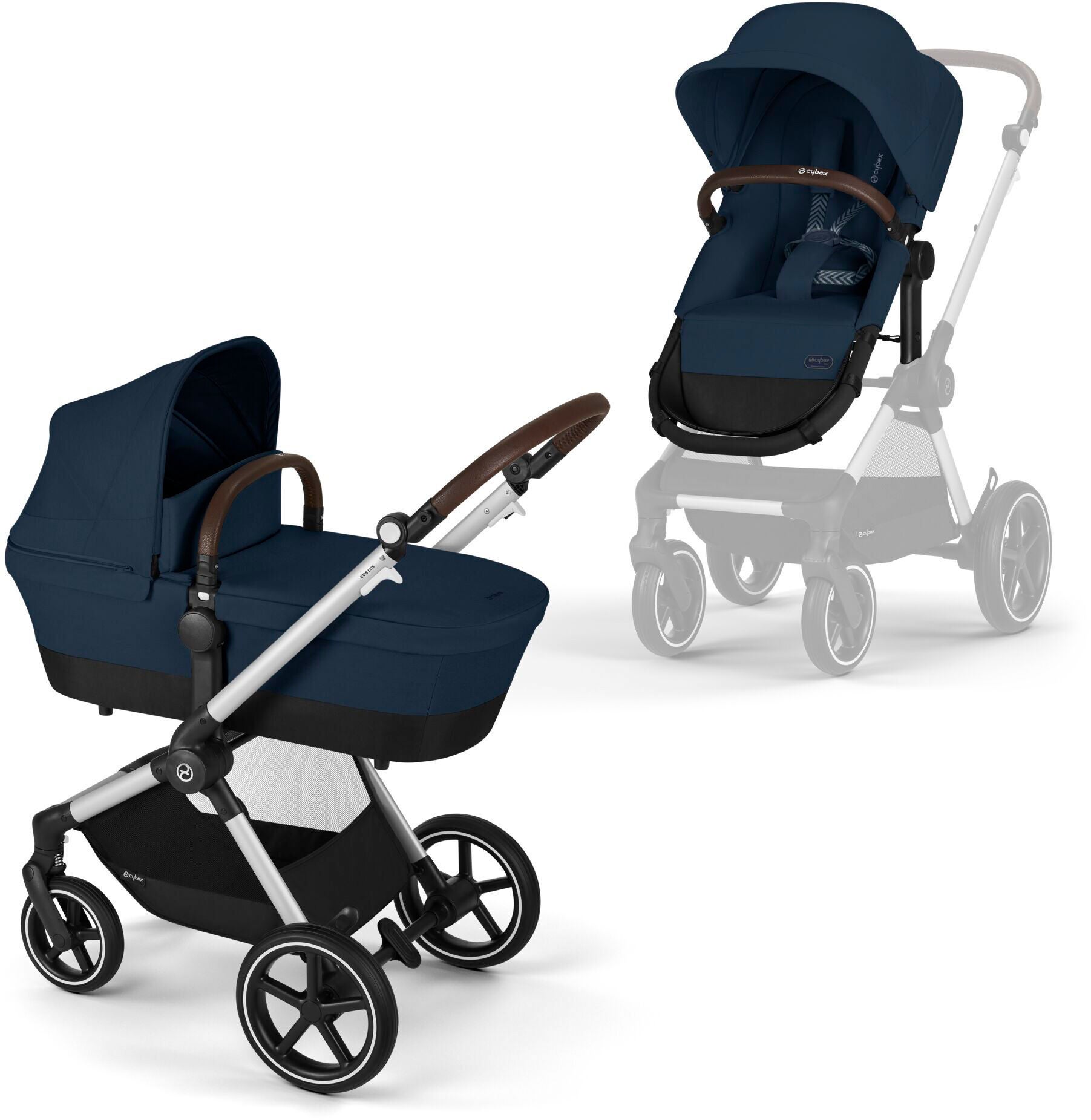 Cybex EOS Lux Duovogn, Silver/Ocean Blue Cybex EOS Lux Duovogn, Silver/Ocean Blue