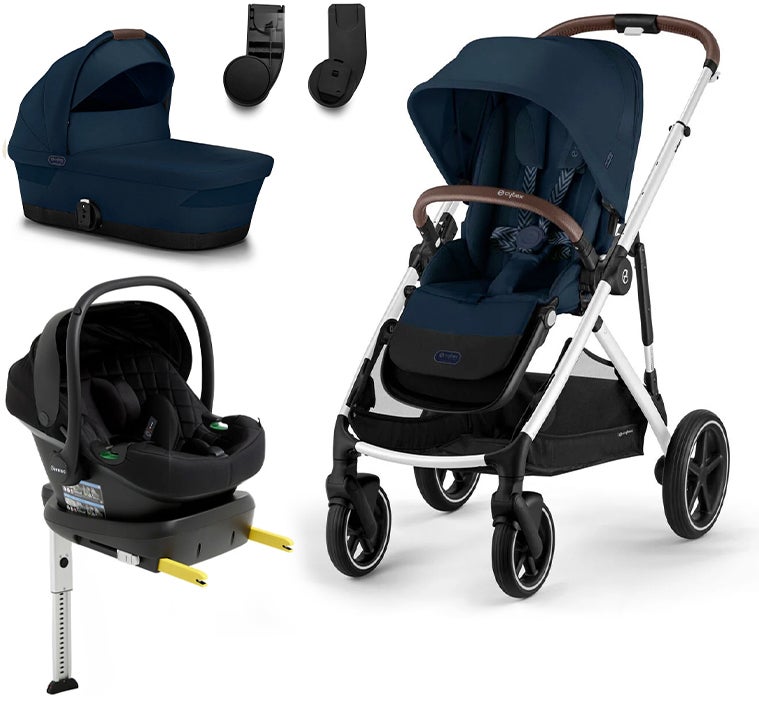 Cybex GAZELLE S Duovogn inkl. Beemoo Route i-Size Autostol Baby & ISOFIX Base, Ocean Blue/Black Stone Cybex GAZELLE S Duovogn inkl. Beemoo Route i-Size Autostol Baby & ISOFIX Base, Ocean Blue/Black Stone