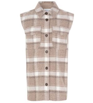 Designers Remix Vest - Uld/Polyester - G Jayden - Beige Check