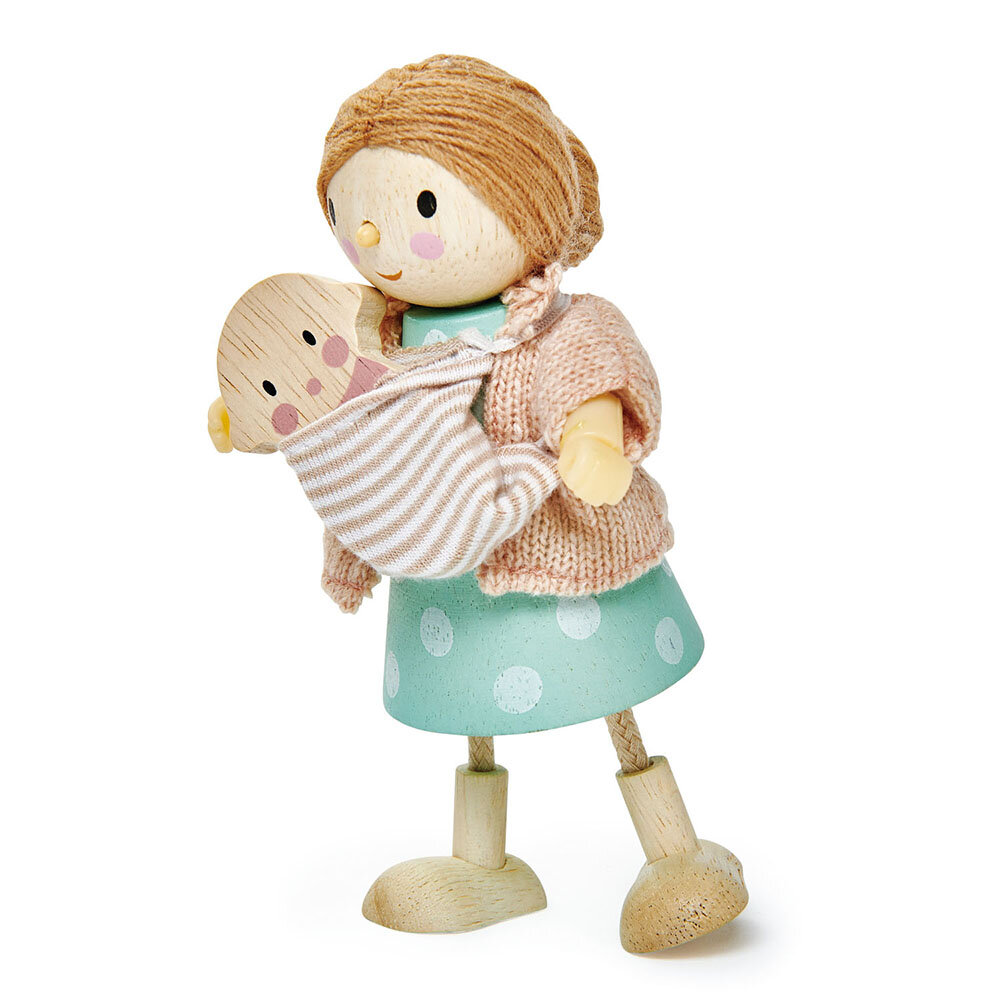 Dukkehusfigur - Fru Goodwood og baby Dukkehusfigur - Fru Goodwood og baby