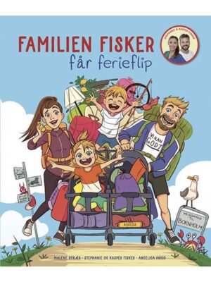 Familien Fisker får ferieflip (1) - Børnebog - hardcover