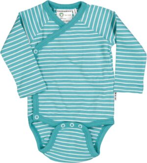Geggamoja Body, Mintgrøn/Hvid, 50-56, Babytøj