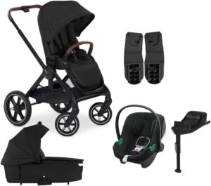 Hauck Walk N Care Duovogn inkl. Cybex Aton B2 i-Size Autostol Baby & Base, Black