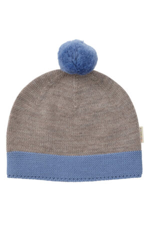 Hue, strikket merino uld - BLUE - 48-50