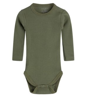 Hust and Claire Body l/æ - Berry - Rib - Uld - Dusty Green