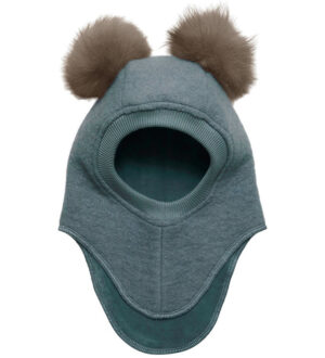 Huttelihut Elefanthue - Uld/Bomuld - 2-lags - Big Bear - Blue He