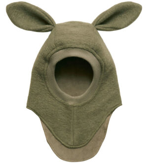 Huttelihut Elefanthue - Uld/Bomuld - 2-lags - Bunny - Green Oliv