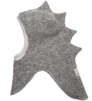 Huttelihut Elefanthue - Uld/Bomuld - 2-lags - Dino - Light Grey