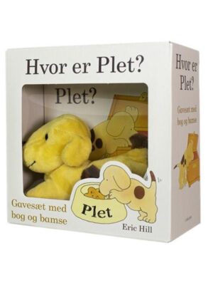 Hvor er Plet? Gavesæt med bog og bamse - Børnebog - Board books