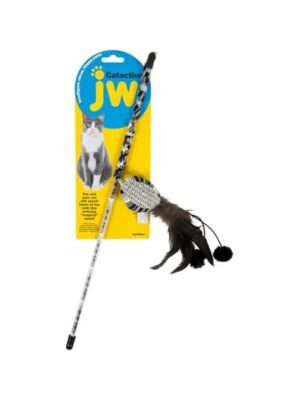 JW Cataction Feather Ball Cat Wand