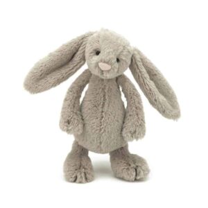 Jellycat Bashful Kanin, Beige, Lille 18cm
