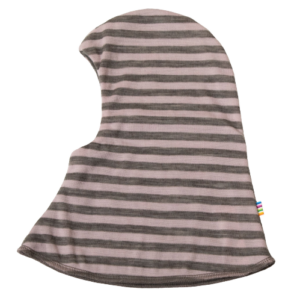 Joha Balaclava i uld - Vendbar - 2 Lags - Grå / Rosa str. 45 cm