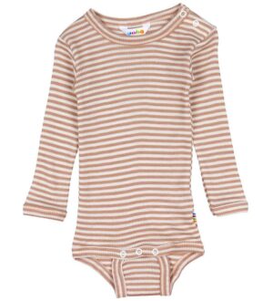 Joha Body l/æ - Uld/Silke - Rib - Brun/Hvid