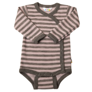 Joha Body med Sideluk med Striber i uld - Rosa str. 50