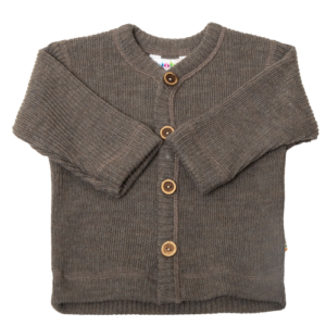 Joha Cardigan i tyk rib - Uld - Grå str. 100