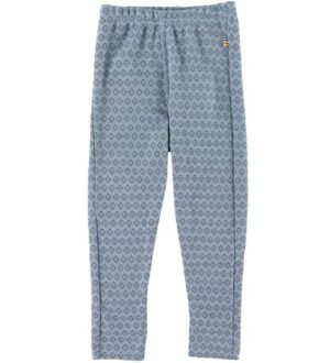 Joha Leggings - Uld - Blå m. Mønster