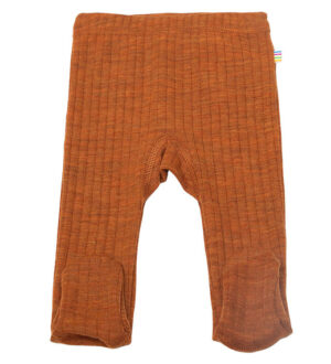 Joha Leggings m. Fødder - Uld - Orange