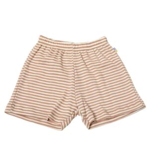 Joha Shorts - Uld/Silke - Rib - Brun/Hvid