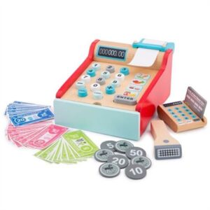 Kasseapparat i træ fra New Classic Toys