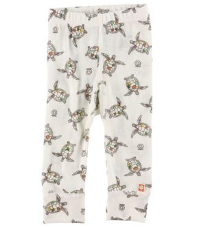 Katvig Leggings - Uld - Hvid m. Skildpadder