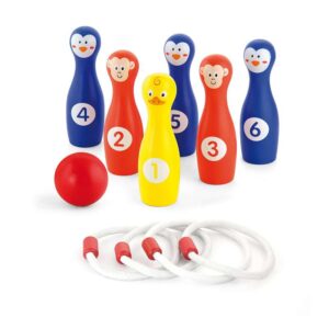 Kid'oh Trælegetøj bowling og ringspil (2-i-1)