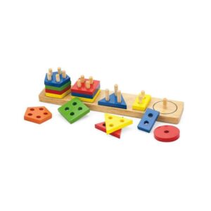 Kid'oh Trælegetøj geometri stableklodser