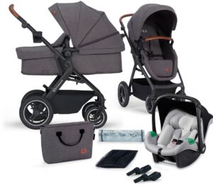 Kinderkraft Multifunctional 3-in-1 B-Tour Mink Pro Duovogn, Dark Grey