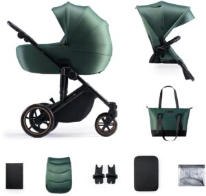 Kinderkraft Prime 2 2-in-1 Duovogn, Dark Green
