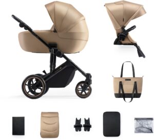 Kinderkraft Prime 2 2-in-1 Duovogn, Sandrose Beige