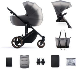 Kinderkraft Prime 2 2-in-1 Duovogn, Shadow Grey