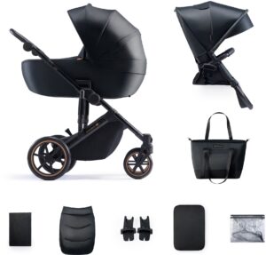 Kinderkraft Prime 2 2-in-1 Duovogn, Venezian Black