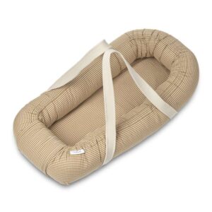 Liewood Gro Babynest/-lift - Check (Golden Caramel/Sandy)