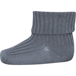 MP 589 Uld Rib Baby Strømper 4222 Stone Blue
