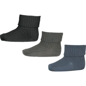 MP 59043 Uld Rib Baby Strømper 3-pak Dusty Ivy