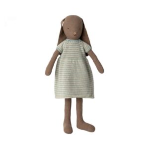 Maileg Kanin - Str. 4 - Brun - Strikkjole (24 cm.)