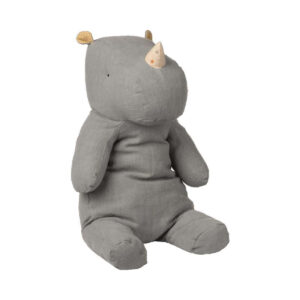 Maileg Safari Friends - Large Næsehorn Bamse - Støvet Blå (58 cm.)