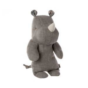 Maileg Safari Friends - Lille Næsehorn Bamse - Grå (22 cm.)