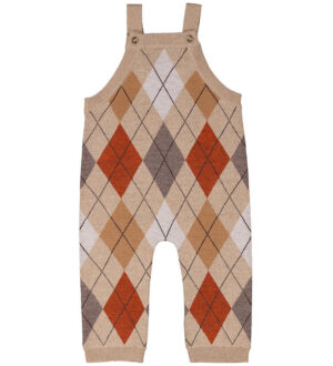 MarMar Smækbukser - Strik - Uld - Rui - Dark Beige Argyle