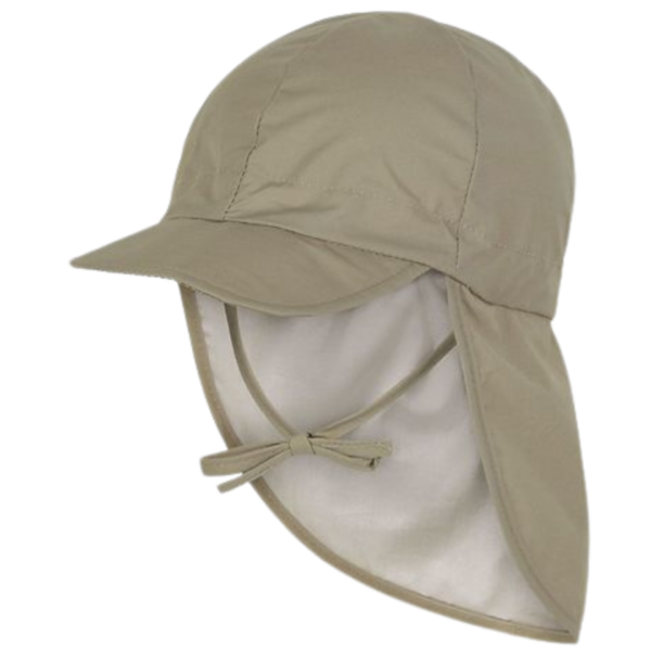 Mikk-line Solhat med Skygge og Nakkeskygge - Olive Gray str. 49 (18-24 mdr.)
