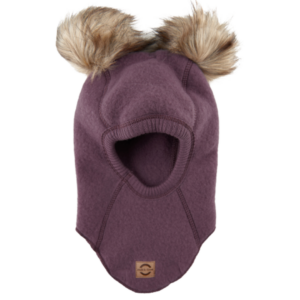 Mikk-line Uld-elefanthue med Pompom - Huckleberry str. 86/92