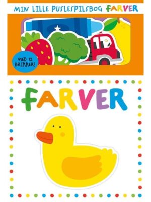 Min lille puslespilsbog - Farver (med 12 brikker) - Børnebog - Board books