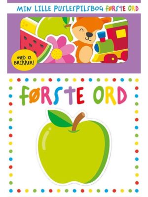 Min lille puslespilsbog - Første ord (med 12 brikk - Børnebog - Board books